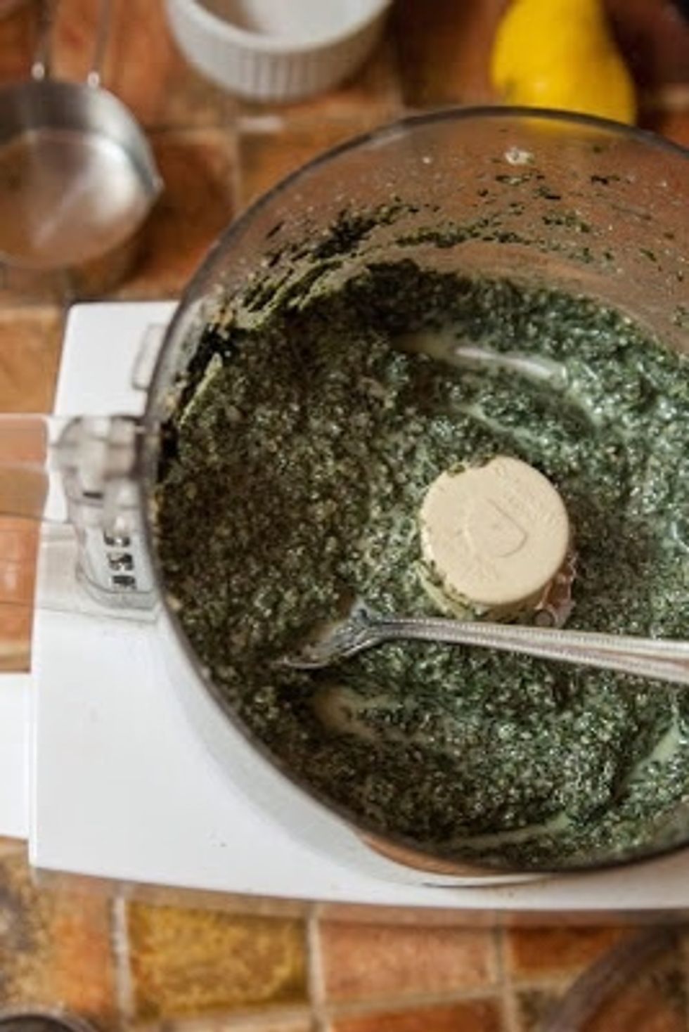 Blend the mixture by pulsing.