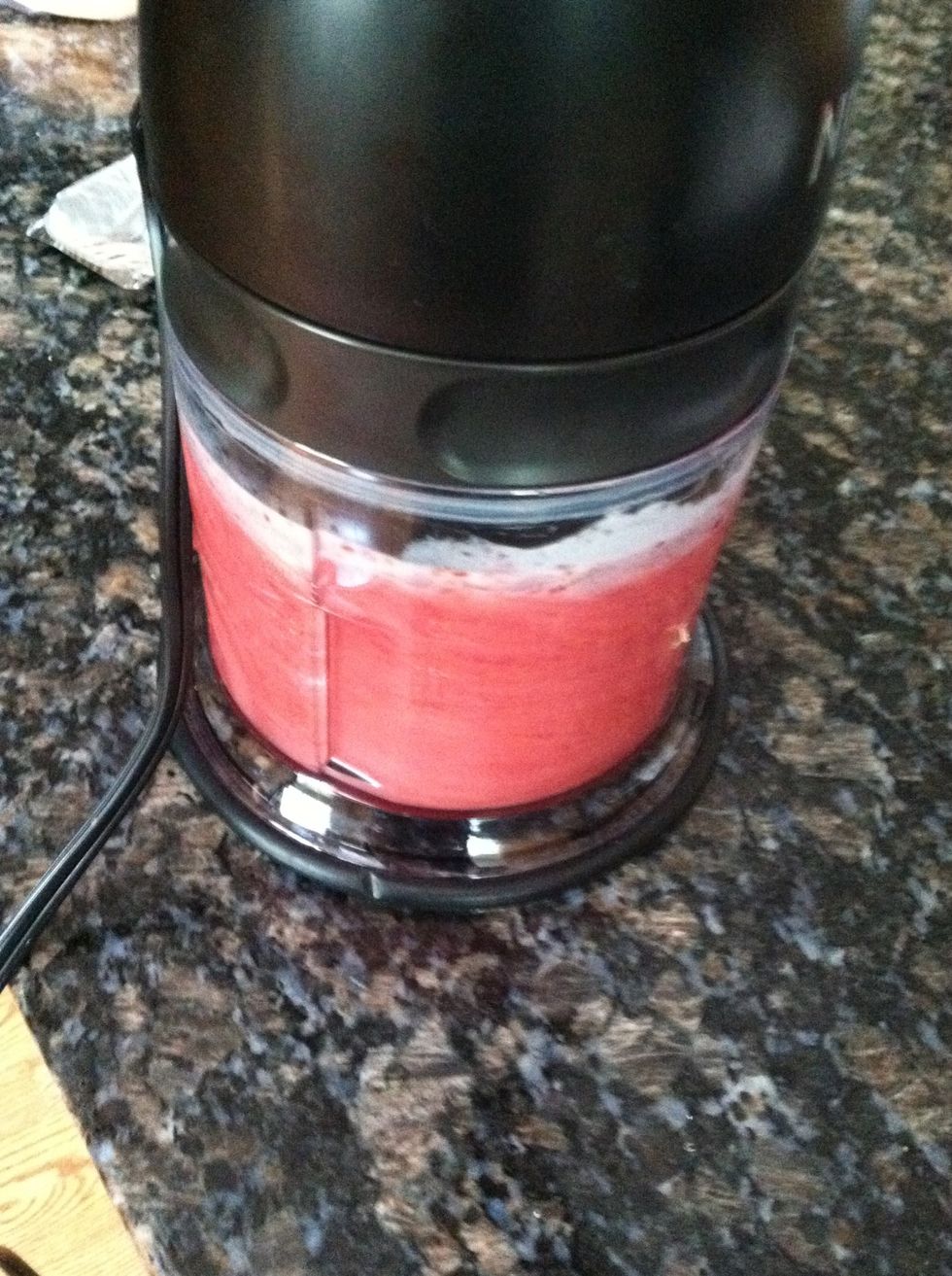 Blend to your hearts content! I blended for about 1 minute