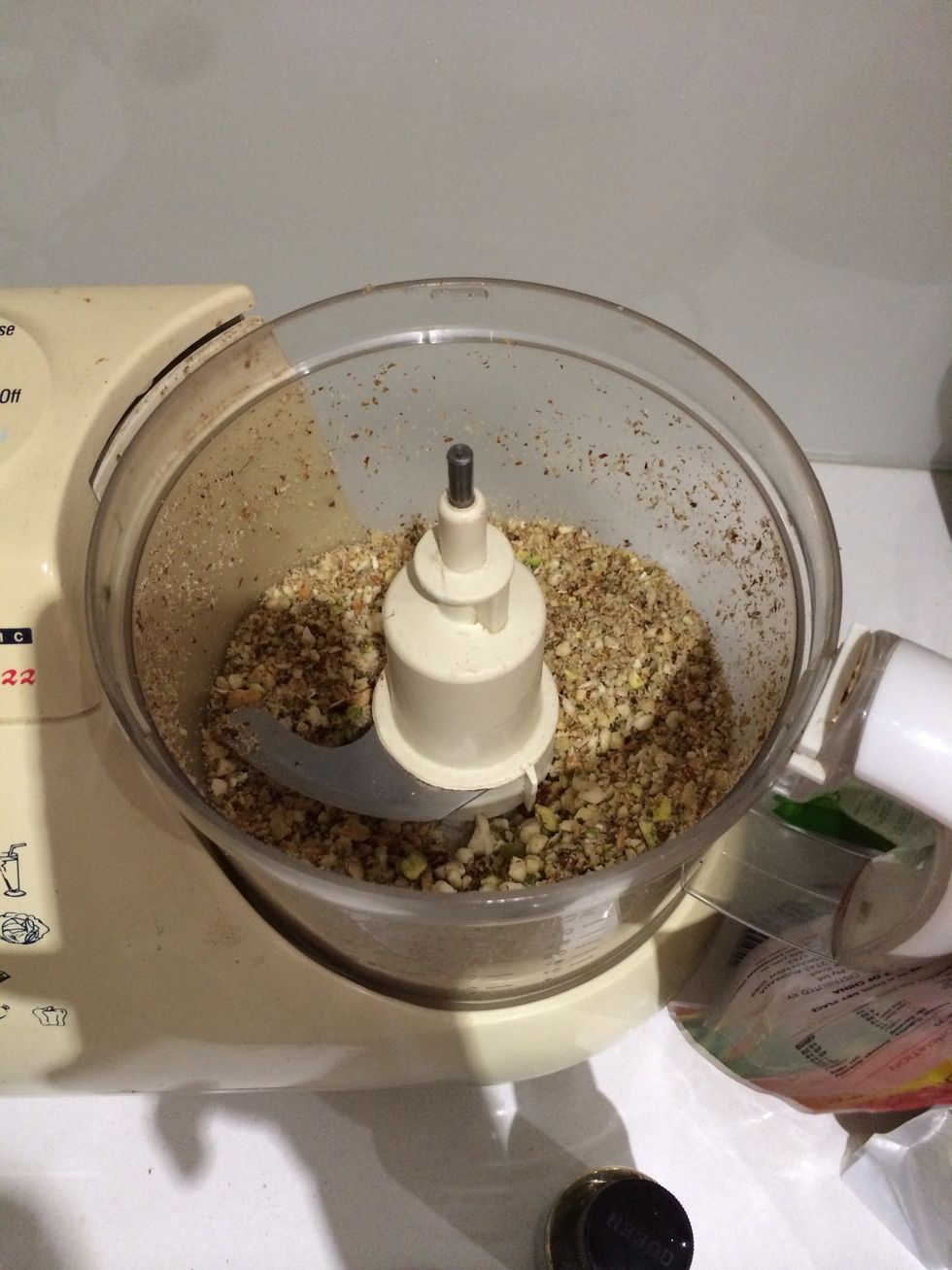 Blend together until it resembles coarse breadcrumbs