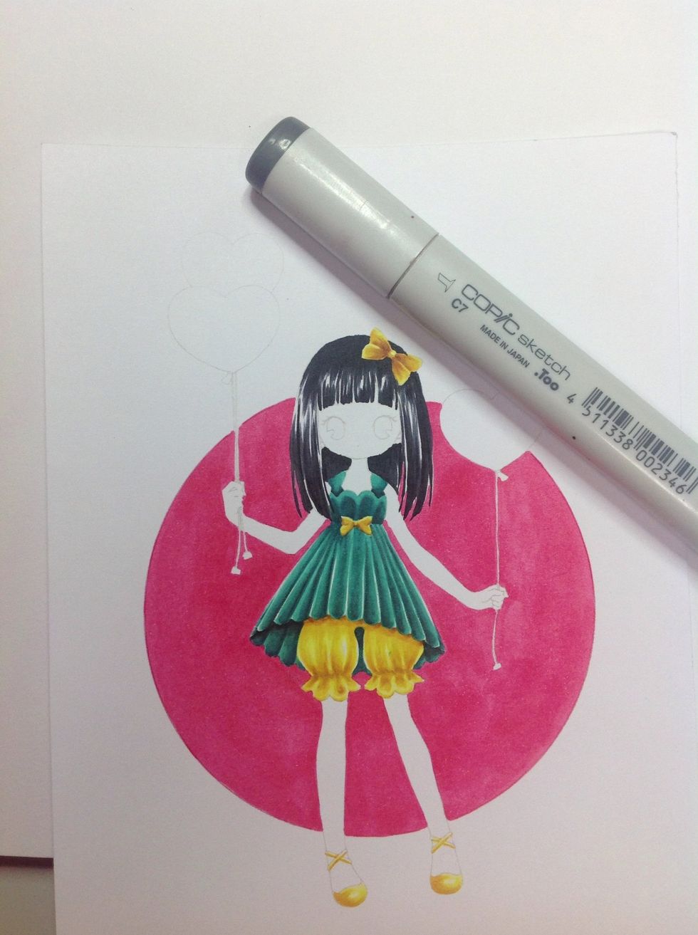 Blend towards highlight areas with medium dark shade.