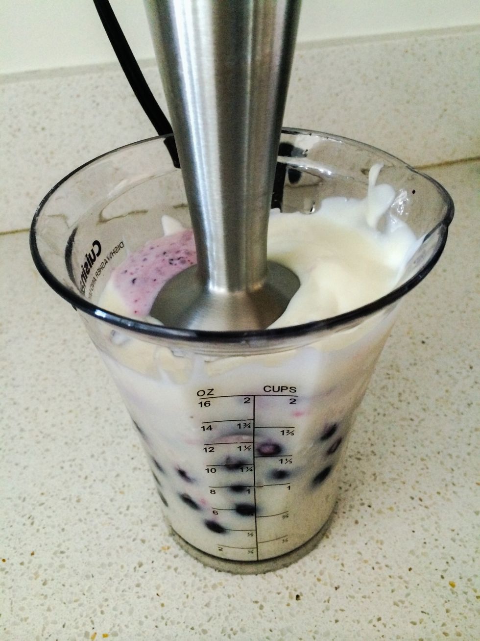 Blend until consistency is drinkable