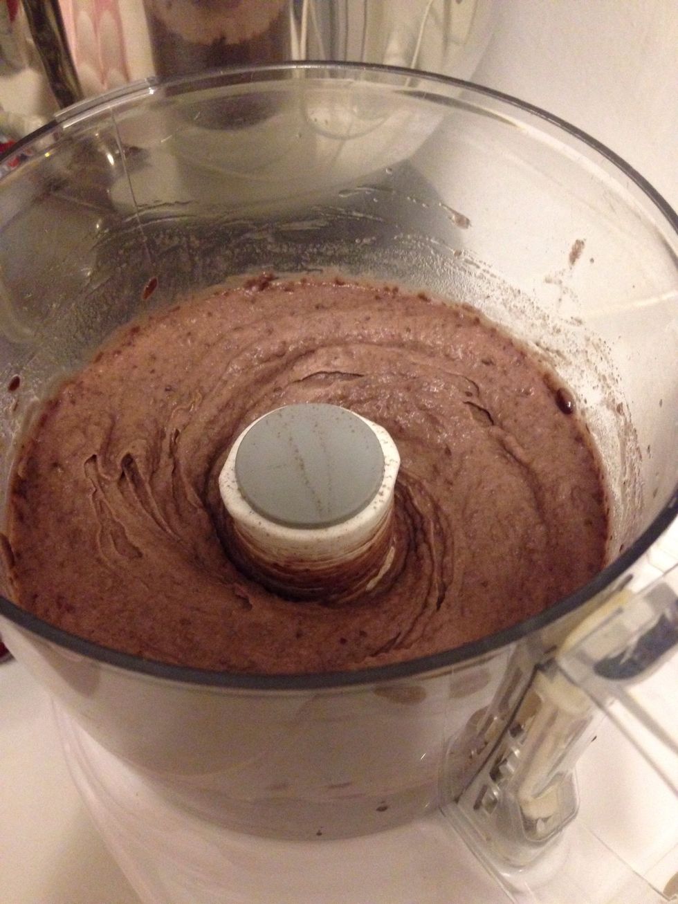 Blend until the beans become a smooth paste.