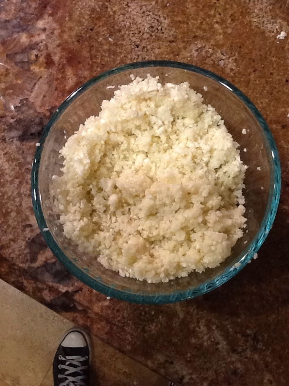Blend until you get the consistency of rice. Put to the side.