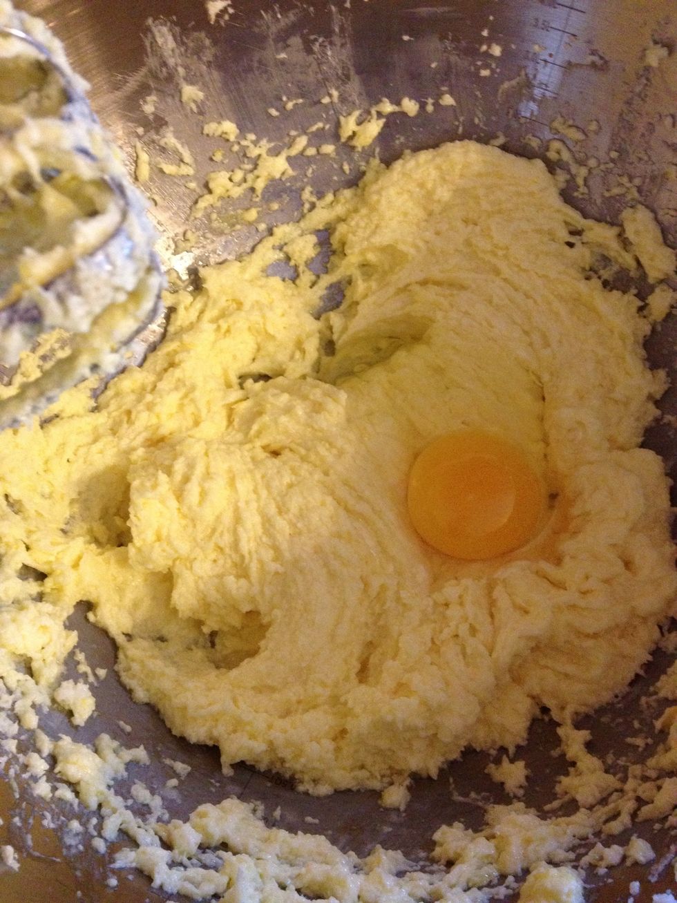 Blend well between each egg addition.