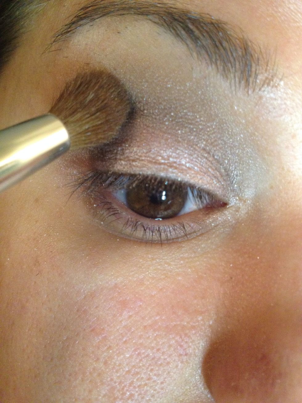 Blend with a clean fluffy brush