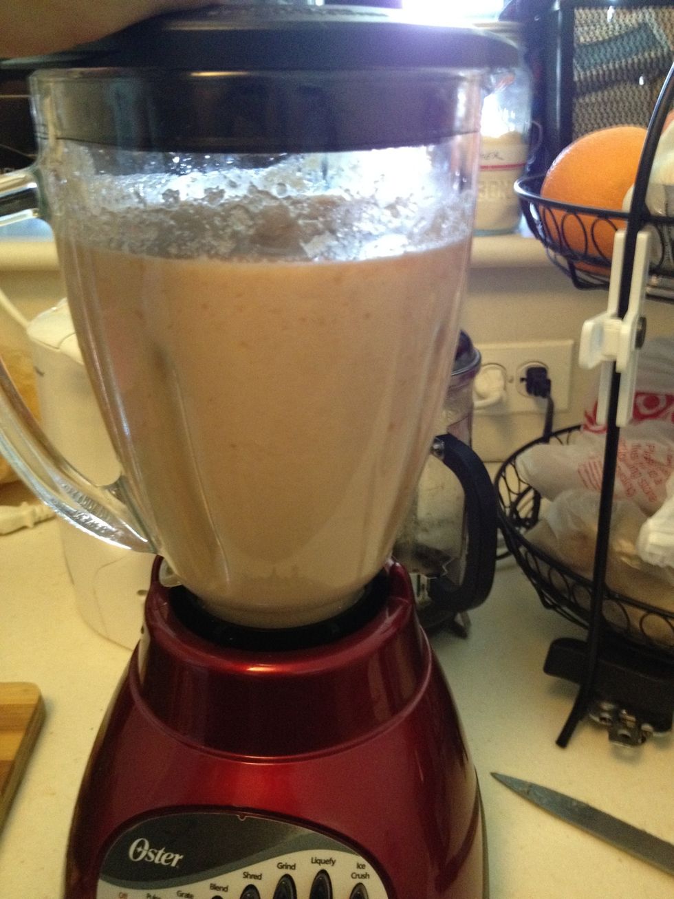 Blend with bread after squeezing water out