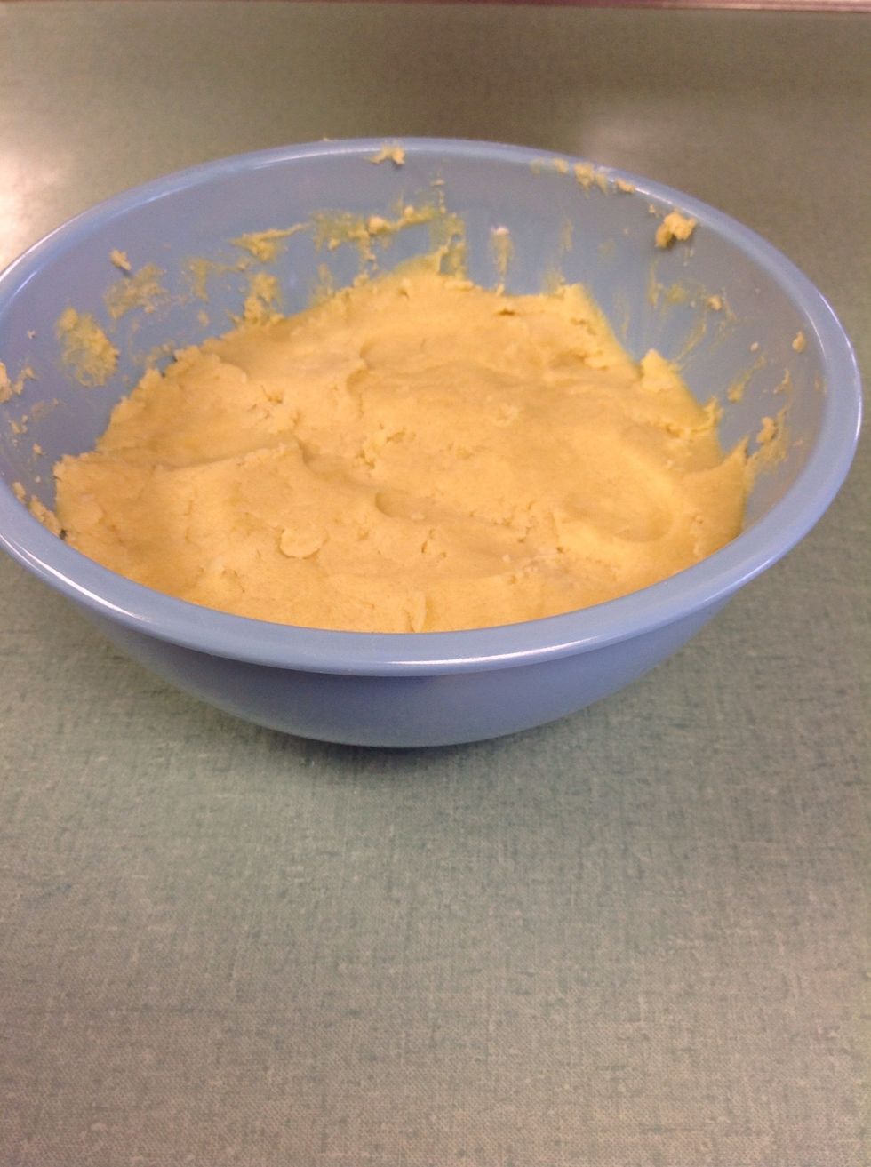 Blend with sugar and flour