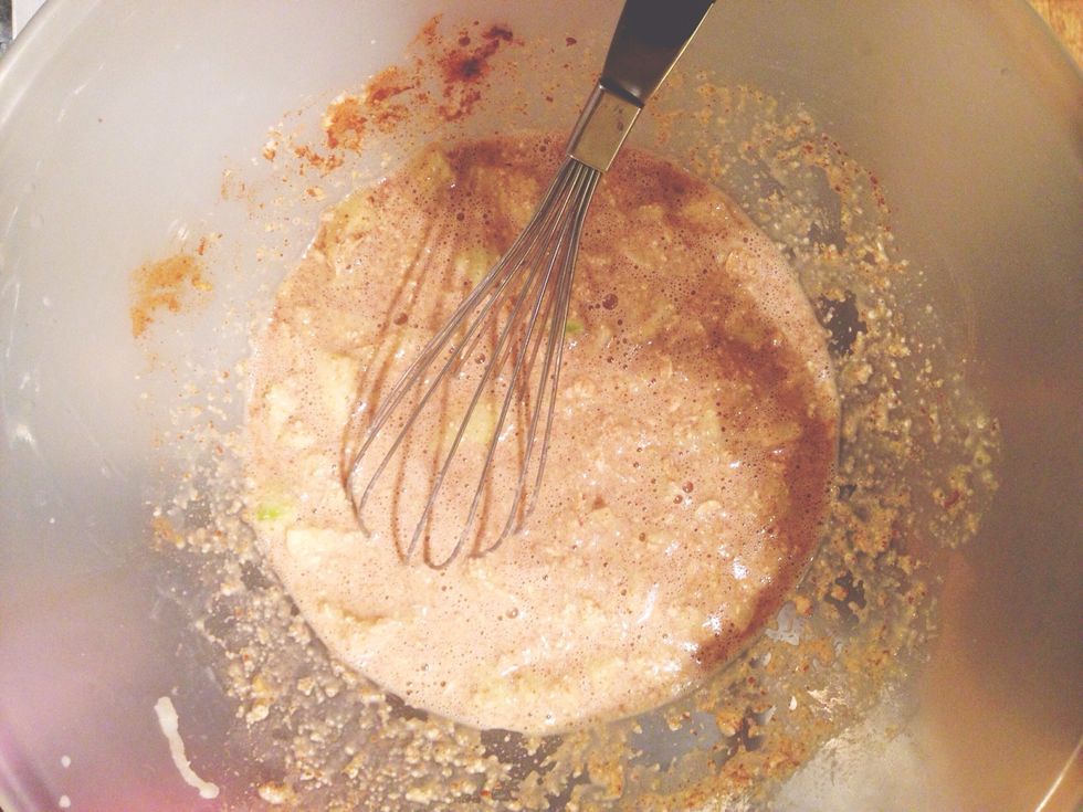 Blend with whisk until it looks something like this
