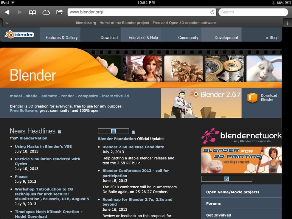 BLENDER is a FREE 3D modeling program with PROFESSIONAL features. You can render realistic images, animate characters, or make a video game with it.