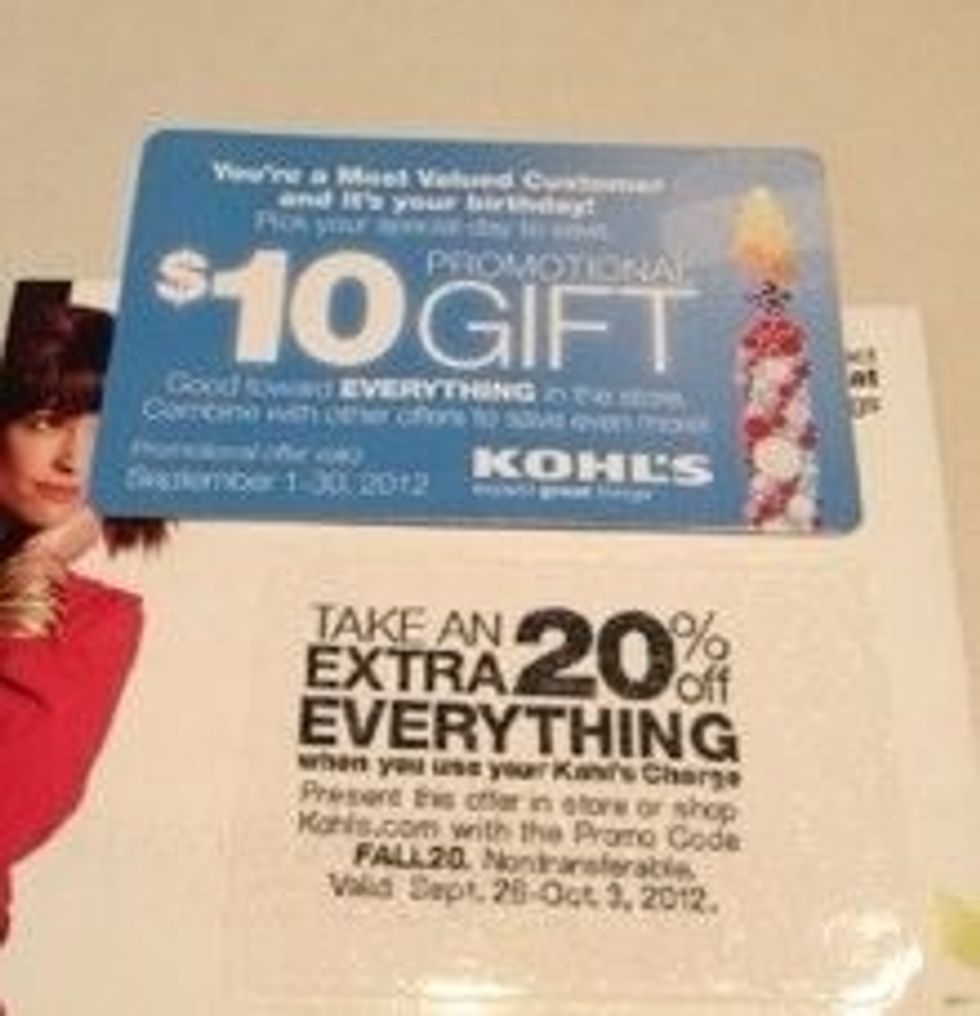 Bless a stranger with your $10 in free merchandise coupon and throw in your 20% off coupon, too, for good measure. Find a young mom or older person who might be on a fixed income and bless them!