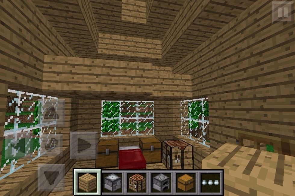 Block the roof with wood not all the roof part