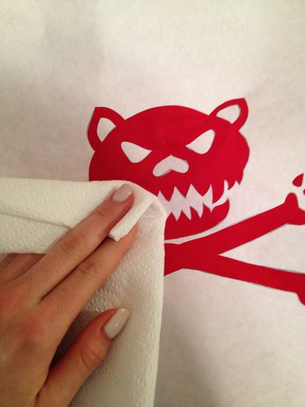 Blot the bleached spot immediately as well as the wet areas on the freezer paper. Repeat two more times if necessary. Let it develop for up to 8 minutes.