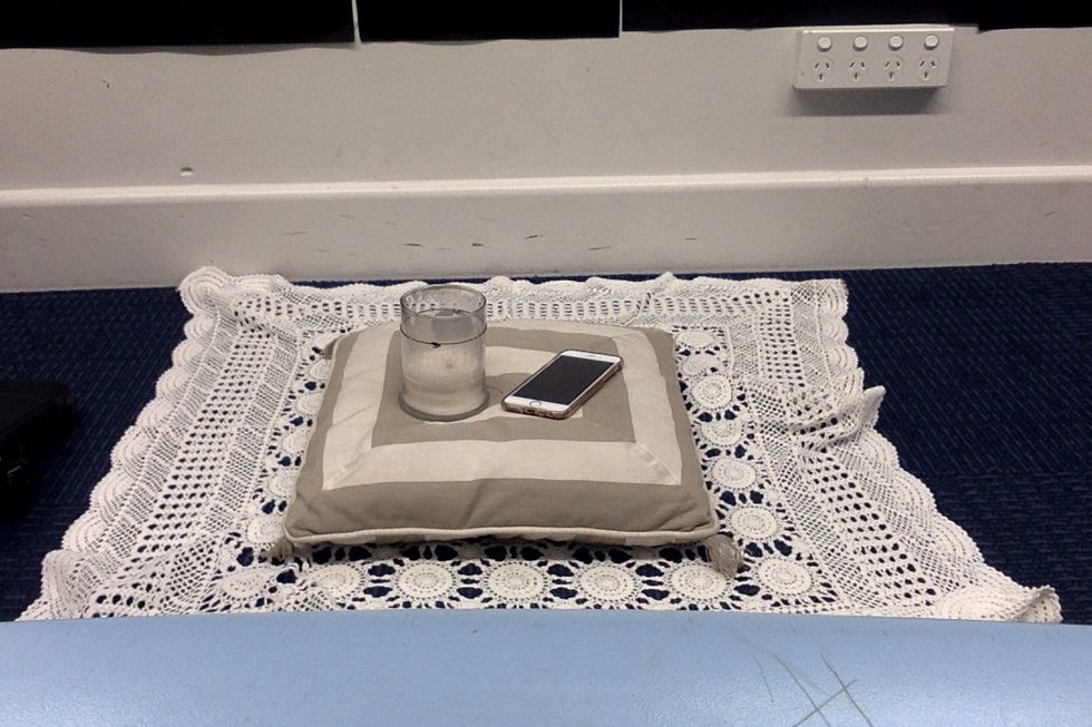 Blow out the candle and watch the smoke rise up to heaven and stop the music.