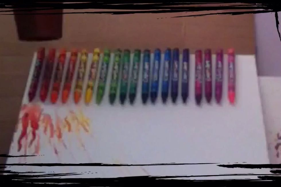 Blowdry Down on high to melt the crayons