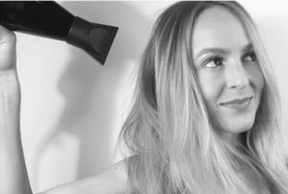 Blowout Your Hair Using a blowdrying foam or soft holding mousse