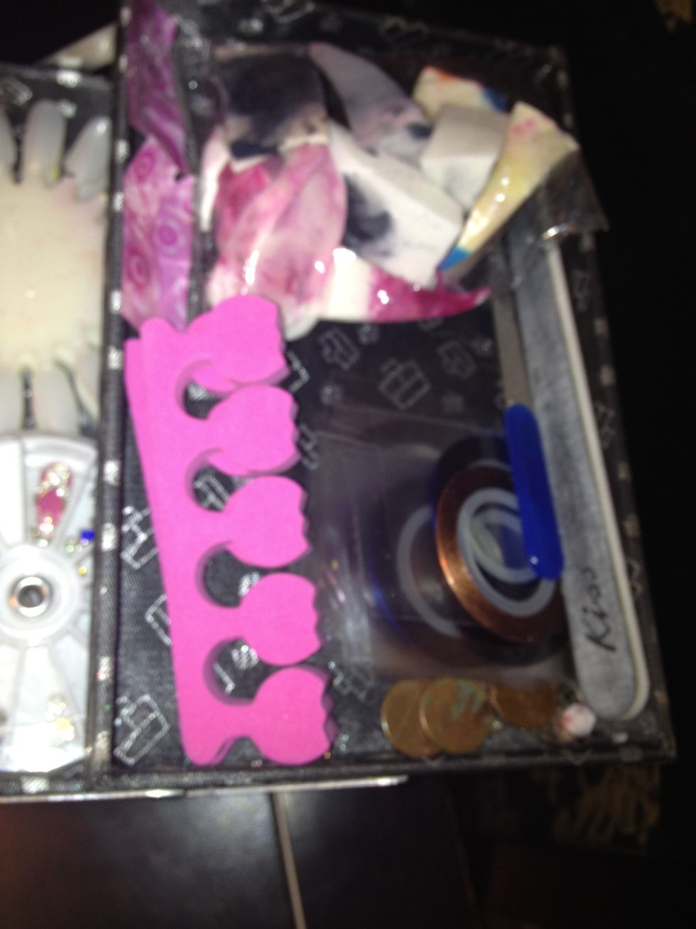 Blurry photo of toe spacers, and filers :)