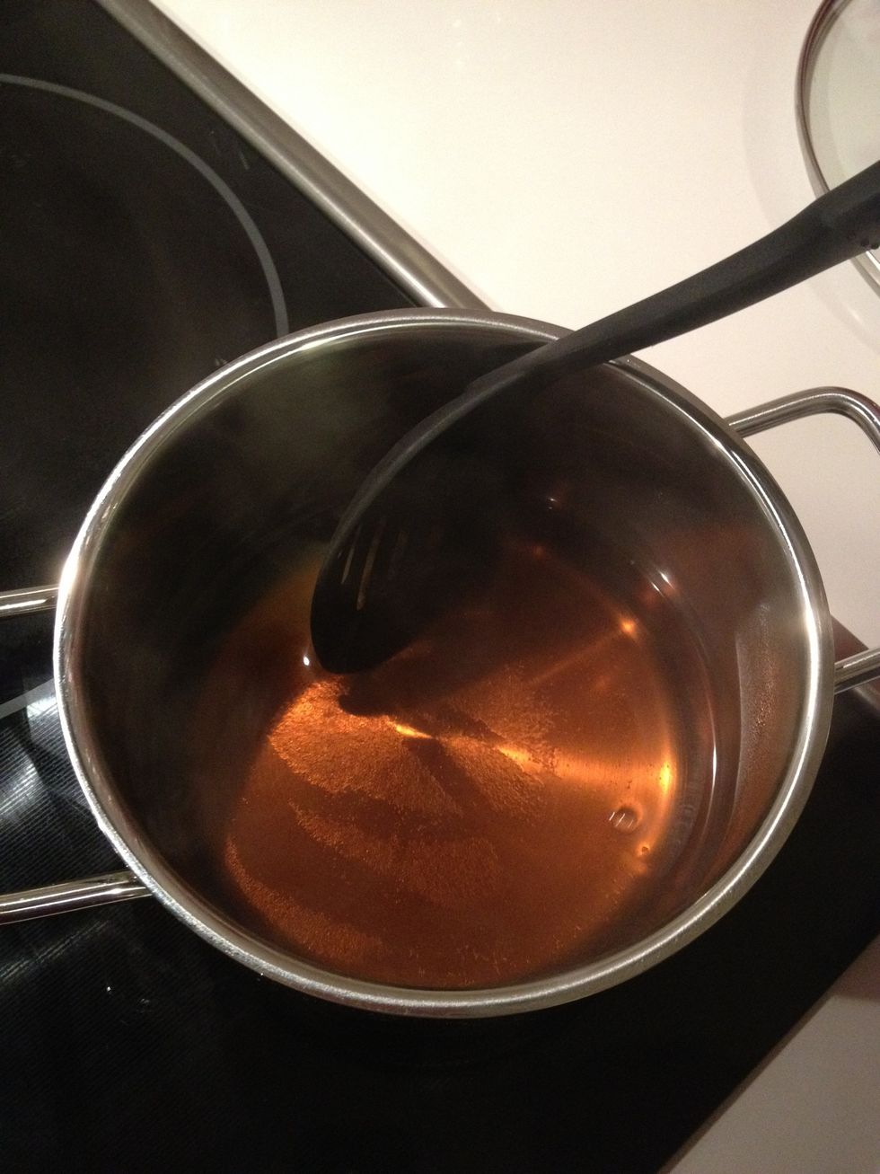 Boil 7 dl of water and 1 1/4 sugar