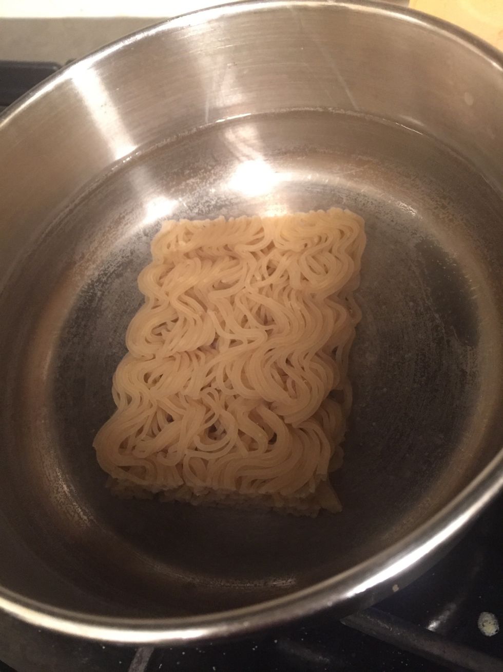 Boil a block of ramen.