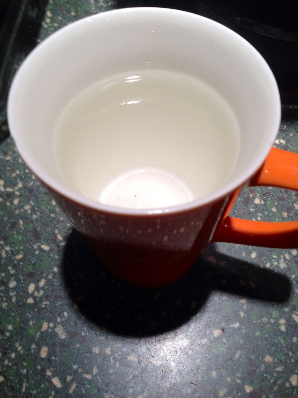 Boil a cup of hot water, or just heat it in the microwave or a keurig brewer!