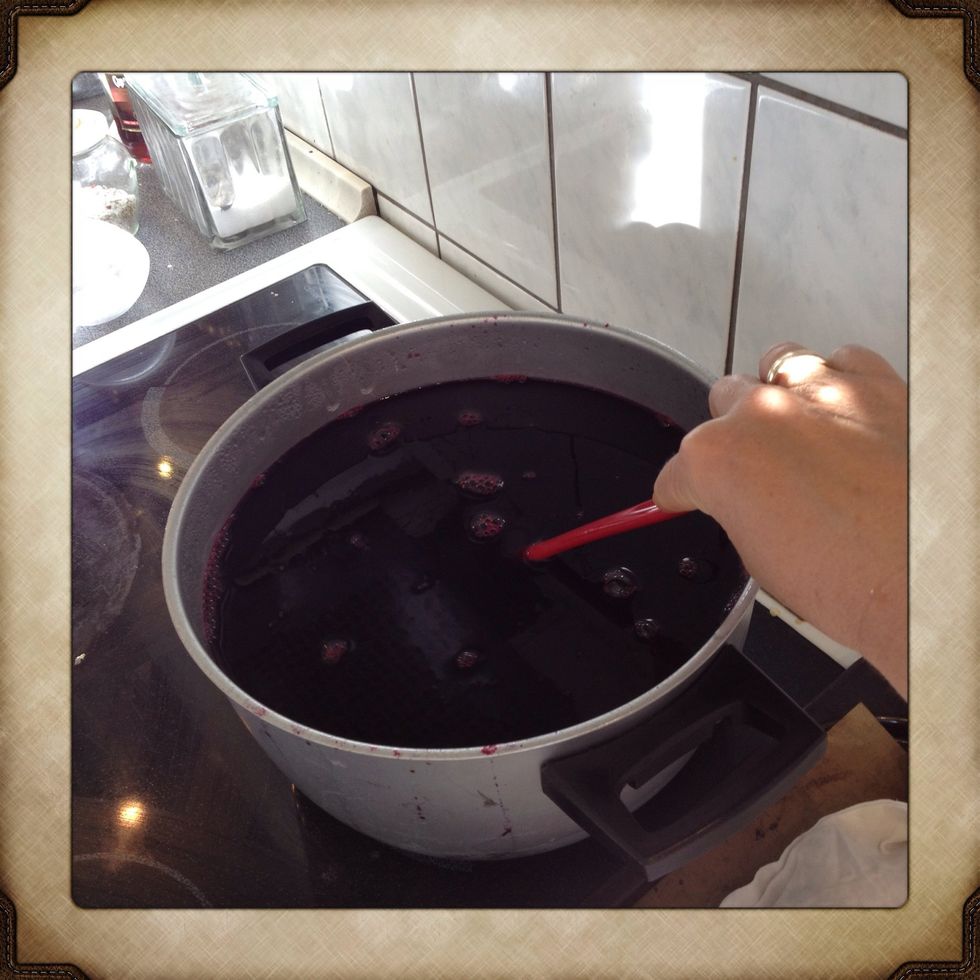 Boil and stir until all the sugar has dissolved