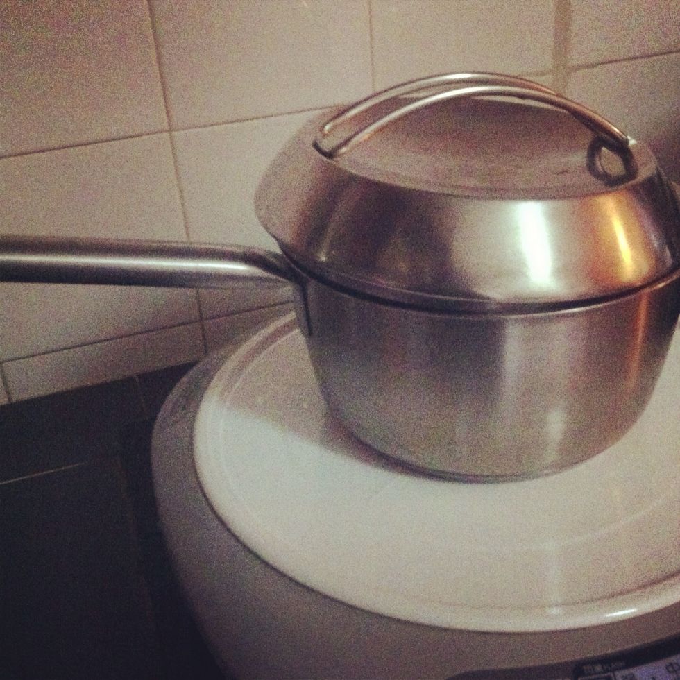 Boil approx 400ml of water