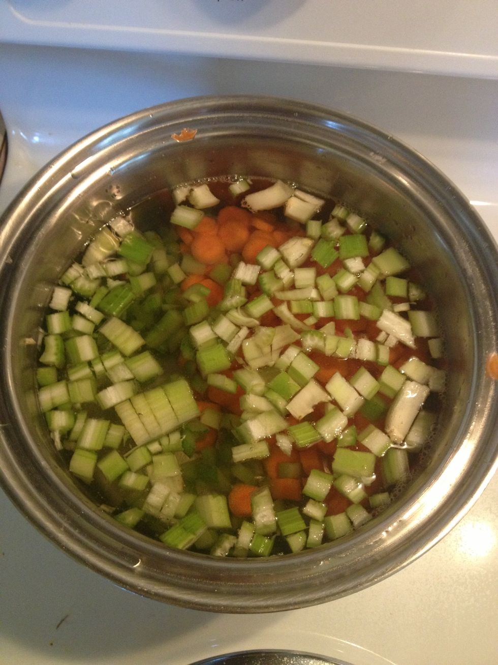 Boil carrots and celery!