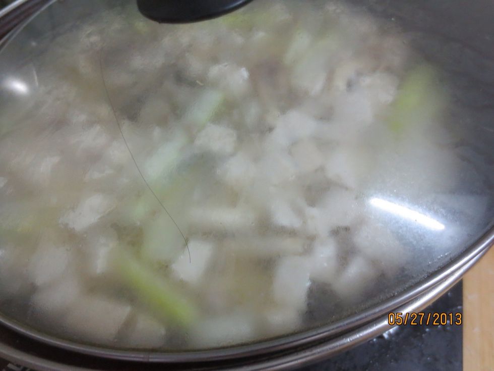 Boil for 15 minutes, until squash is tender