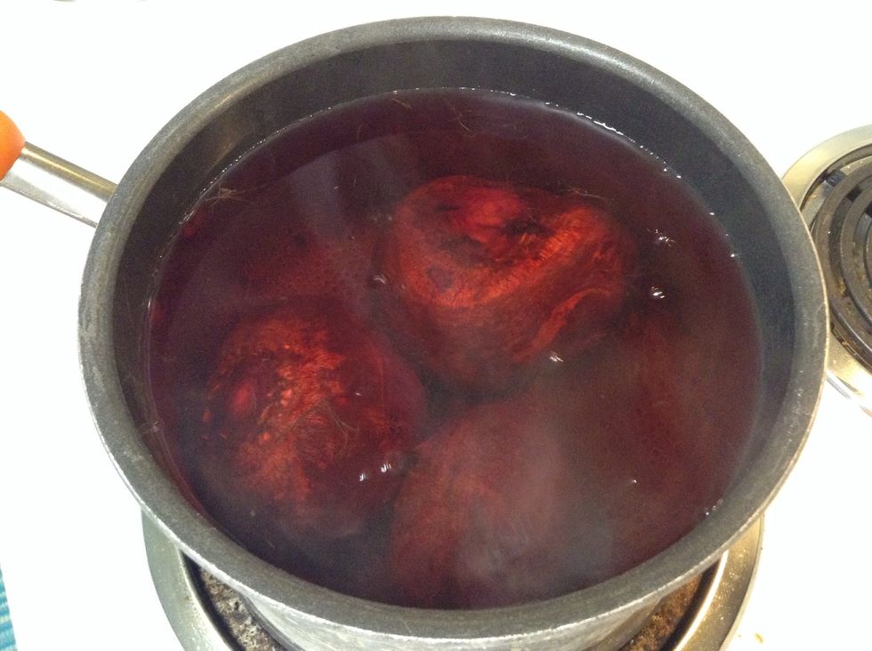 Boil for 2-3 hours in a conventional pot or 1hr in a pressure cooker, until they are cooked (use a knife to check their softness).