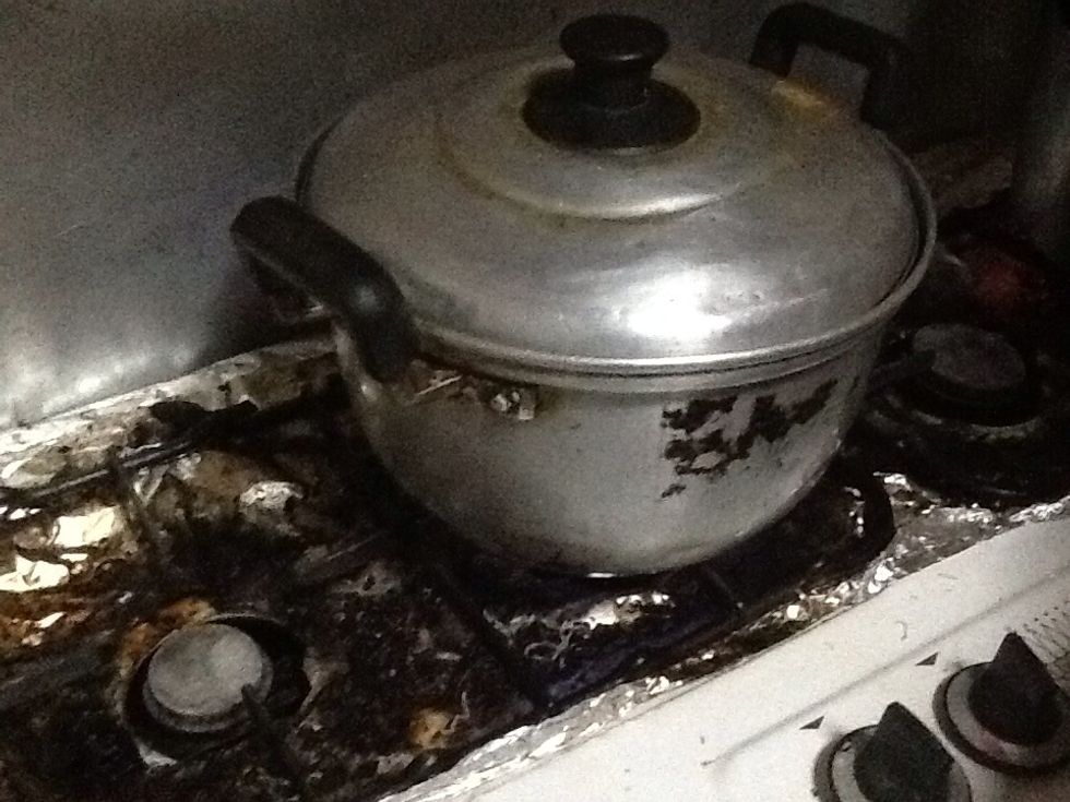 Boil hot water and than add the rice noodles in it.