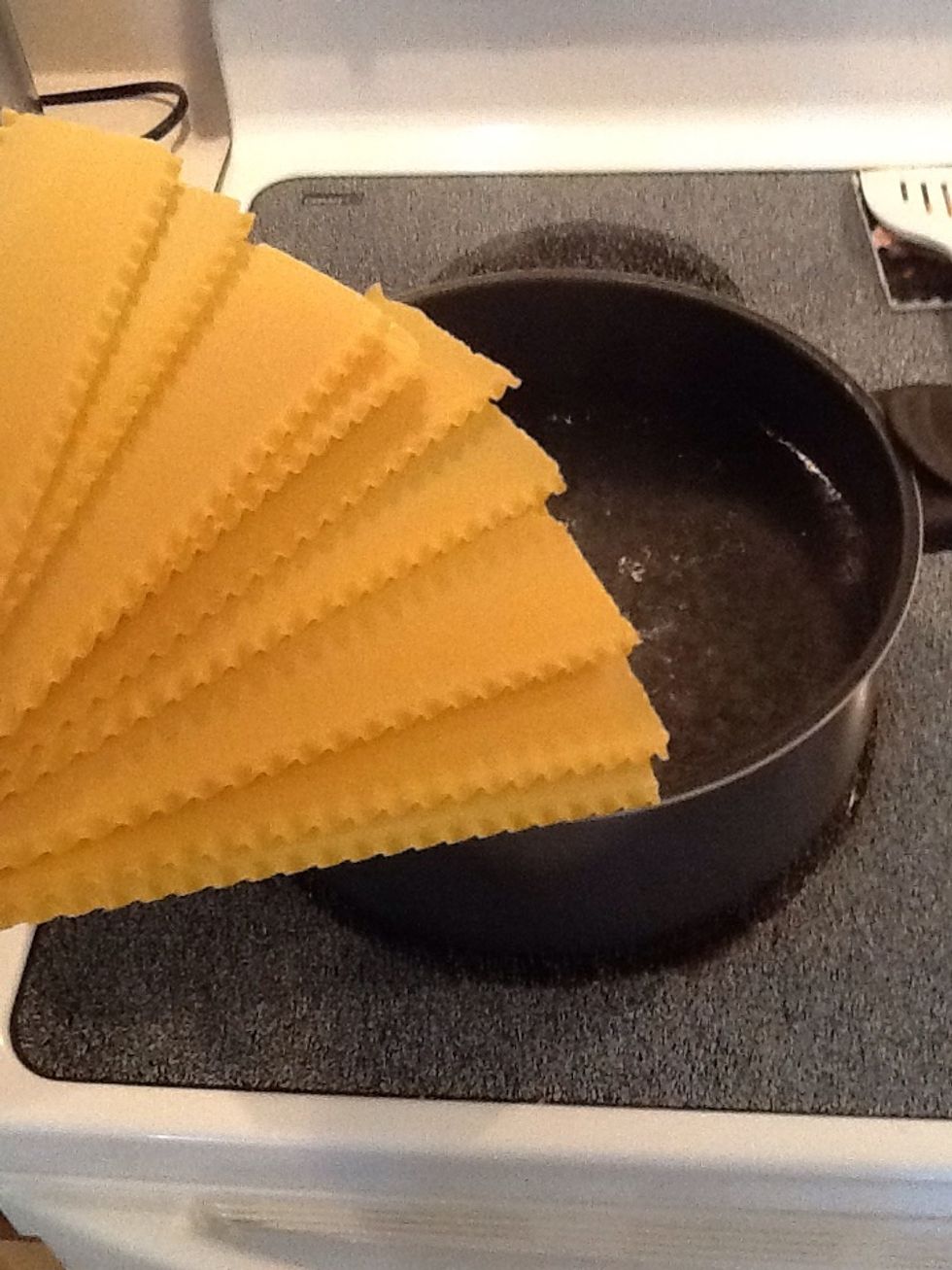 Boil lasagna.