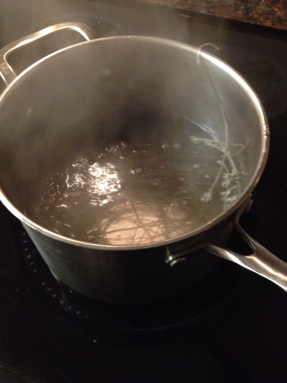 Boil noodle on high for 6 minutes