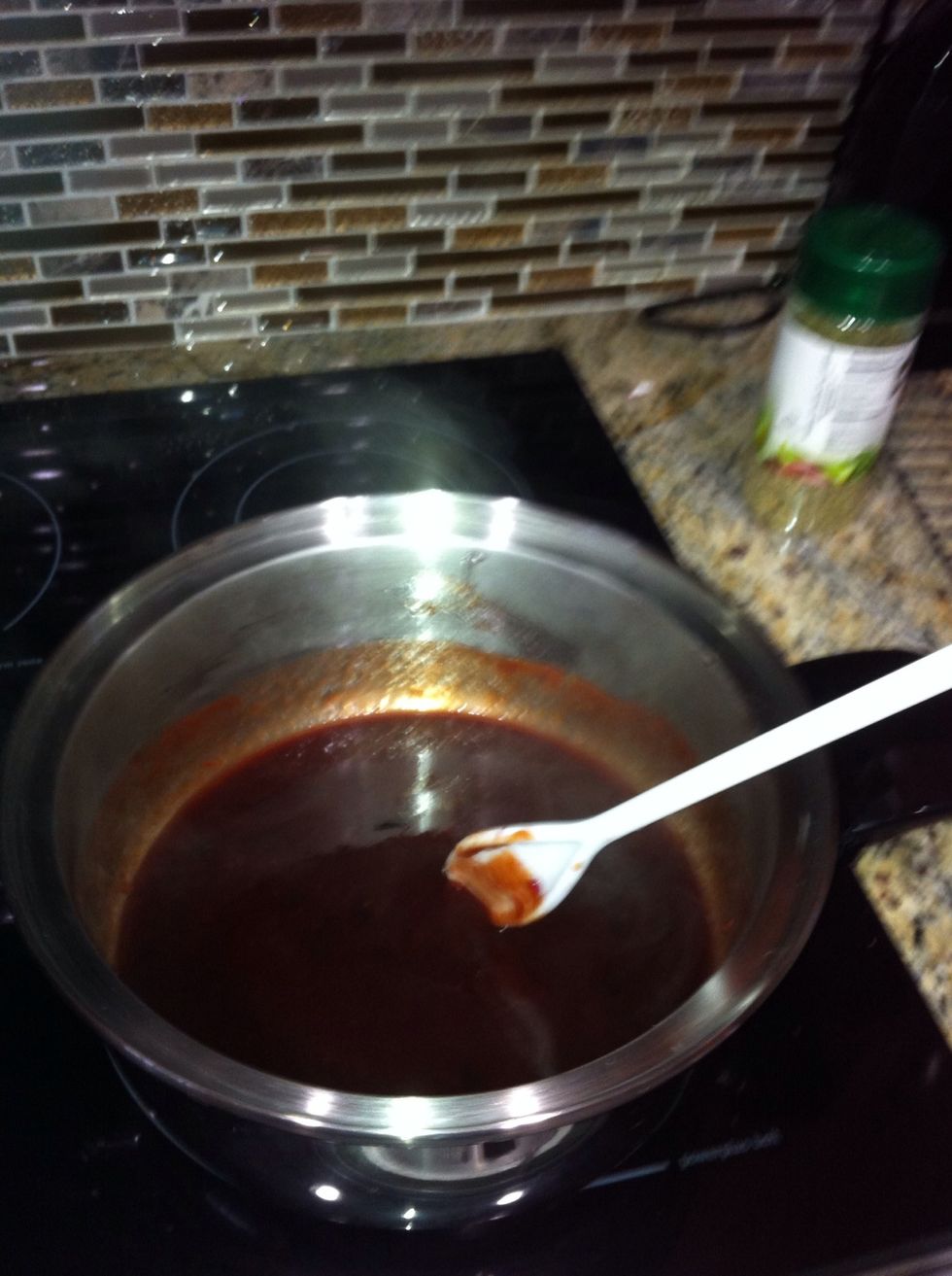 Boil..... ***Note: If you want to make meatballs for a larger group (8+) cook the entire bag & use the full jars of chili sauce & grape jelly.  For 2-4 people, use half the bag & half of each jar.