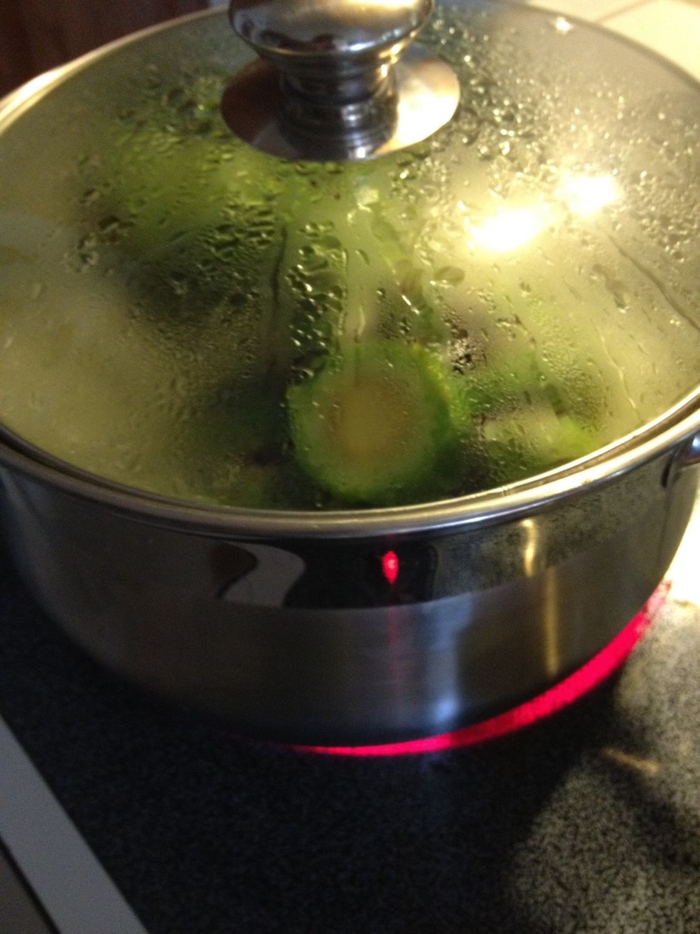 Boil on high for 20 to 30 minutes if covered. May take up to 40 minutes if uncovered.
