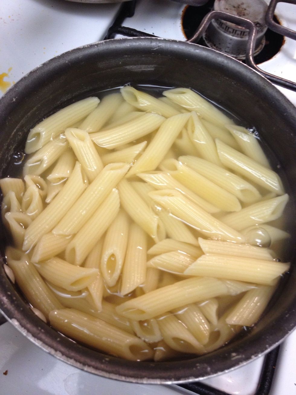 Boil pasta al dente for best results! (Follow instructions on the box.) Also, sprinkle in salt.
