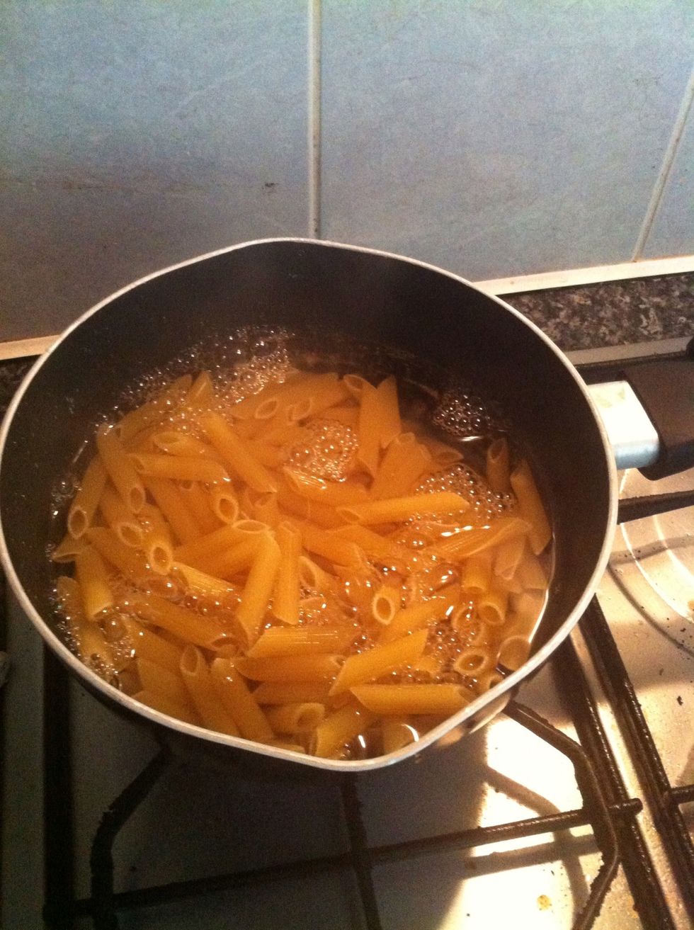 Boil pasta for 12-15 minuets