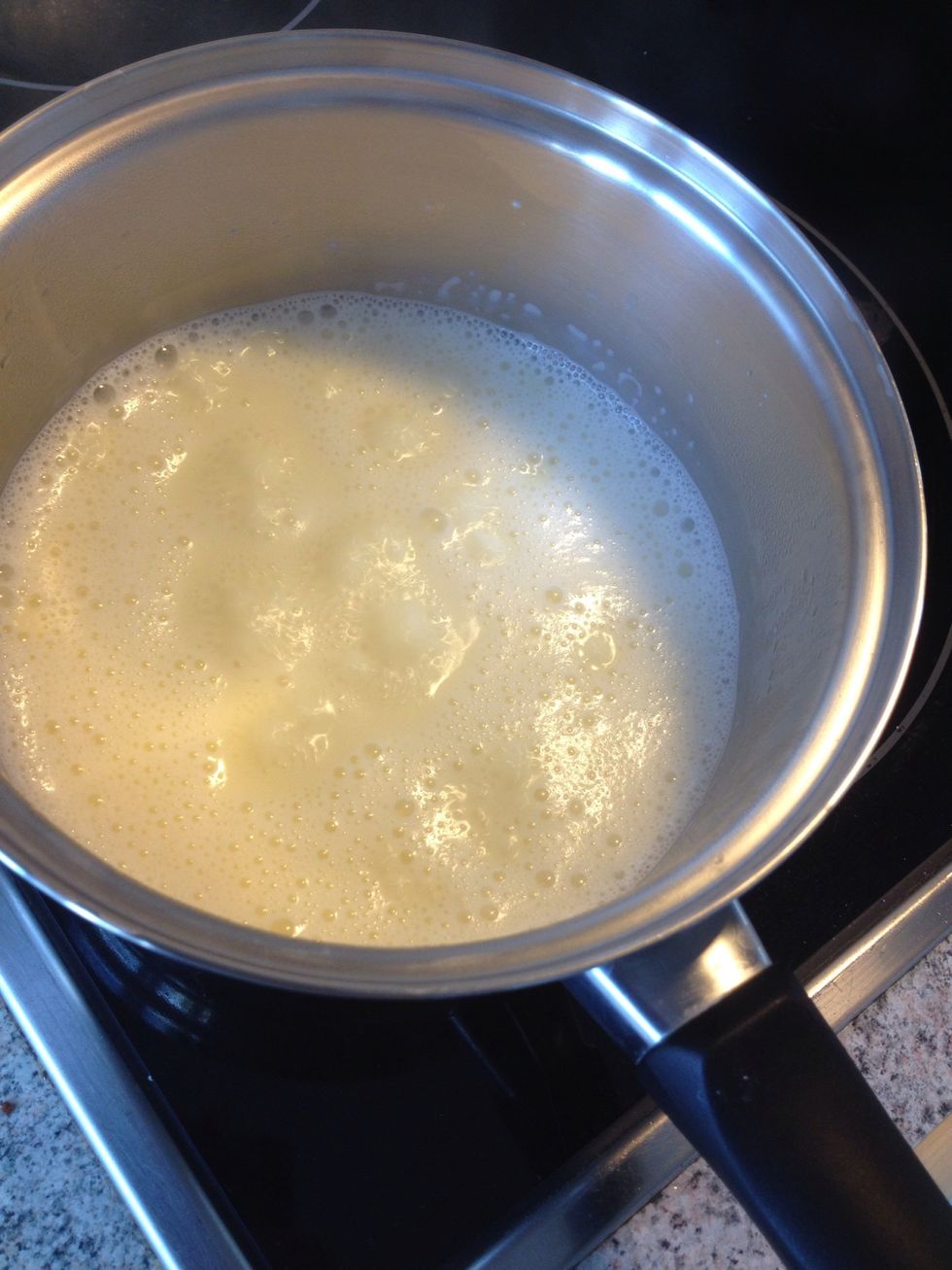 Boil the cream/honey