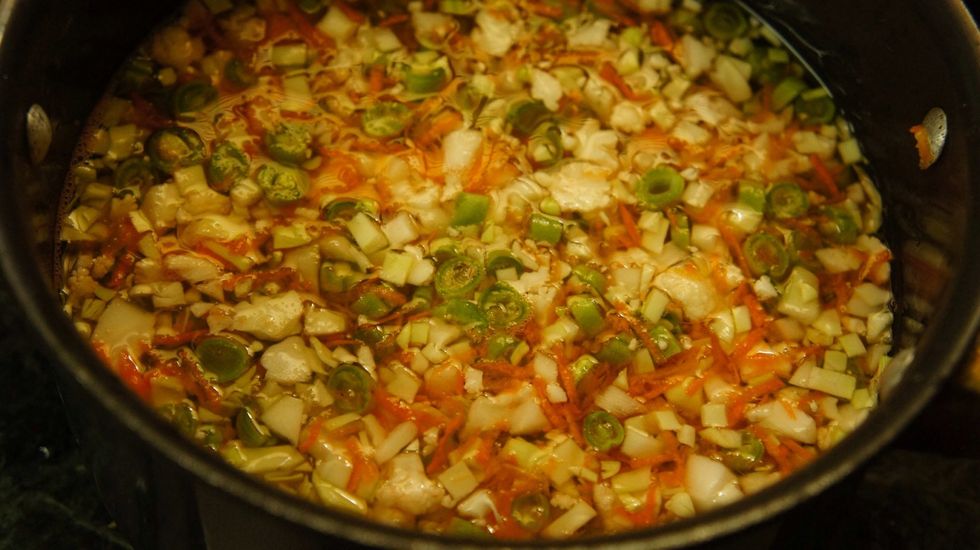 Boil the ingredients