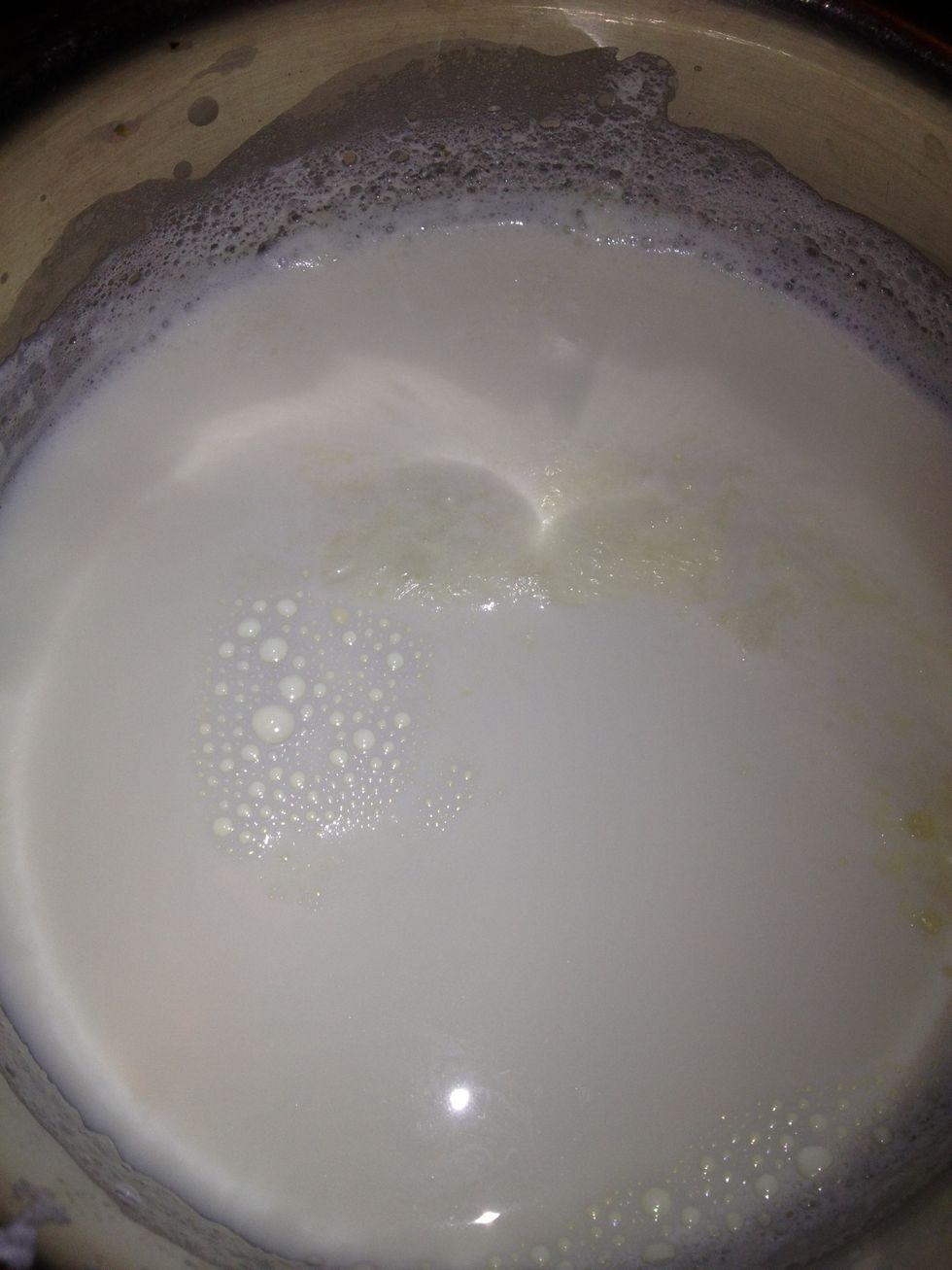 Boil the milk and keep it aside. You can also use low fat milk.