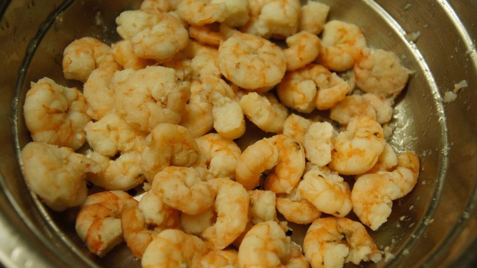 Boil the prawns and it looks like this...