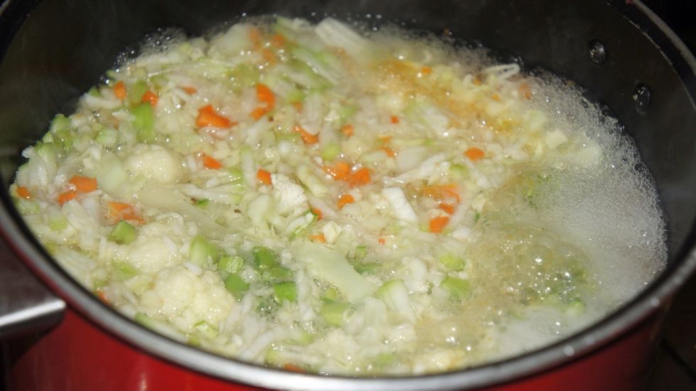 Boil the vegetables...