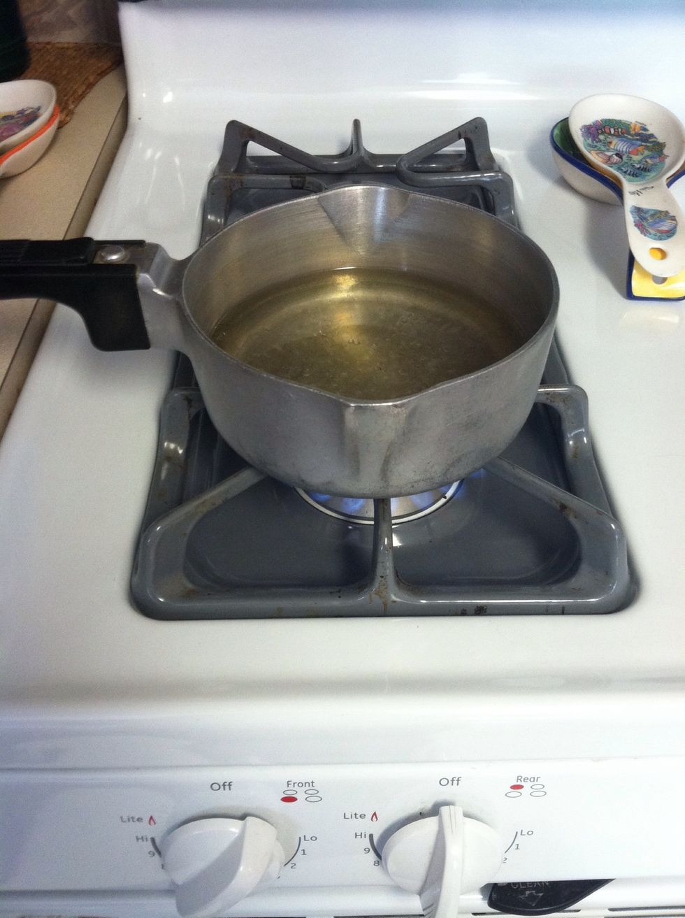 Boil the water and oil