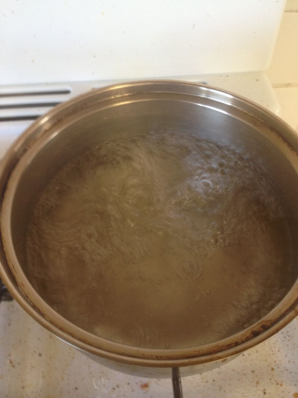 Boil the water until it's boiling
