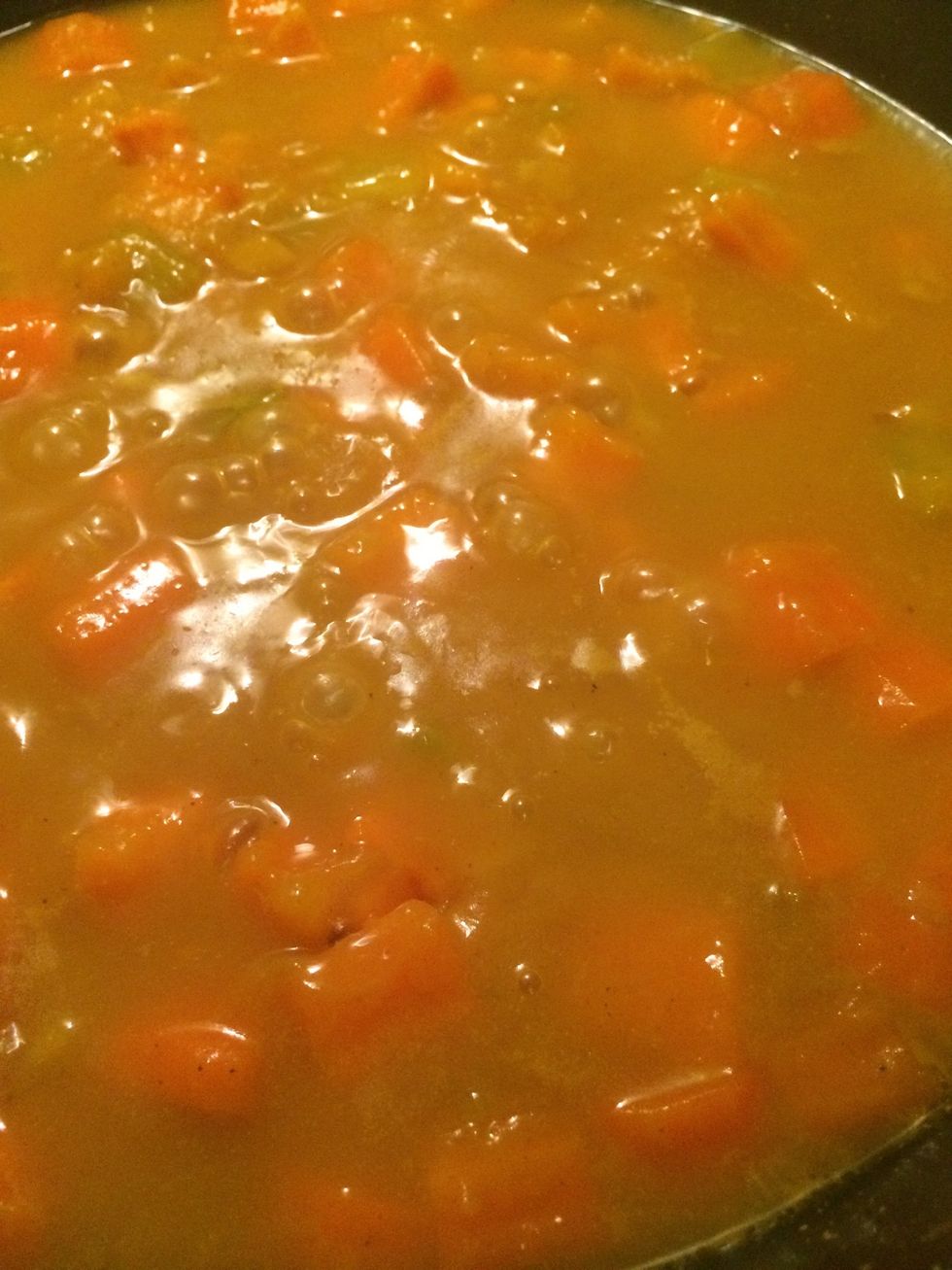 Boil till the vegetables are soft and tender