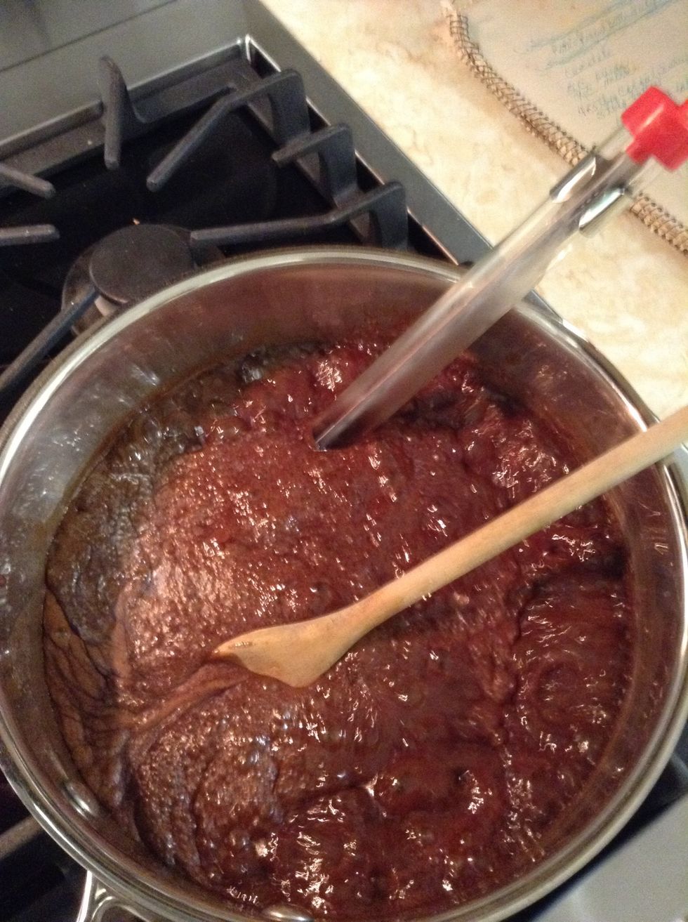 Boil until soft stage, 5 minutes or 252\u00b0F.