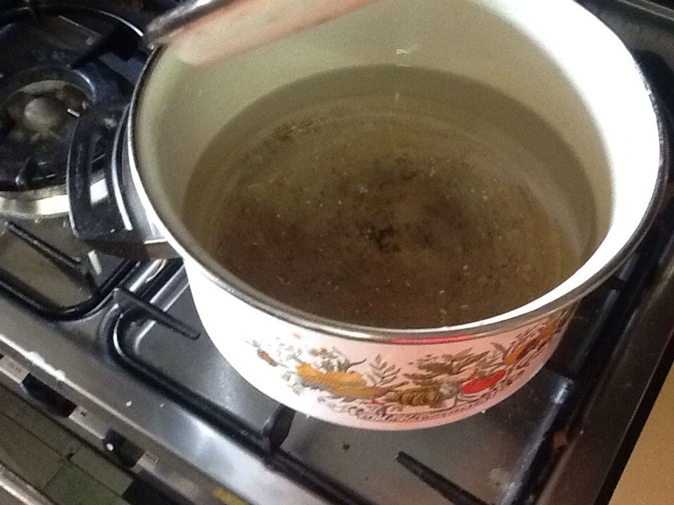 Boil water, add paster for 10 minutes