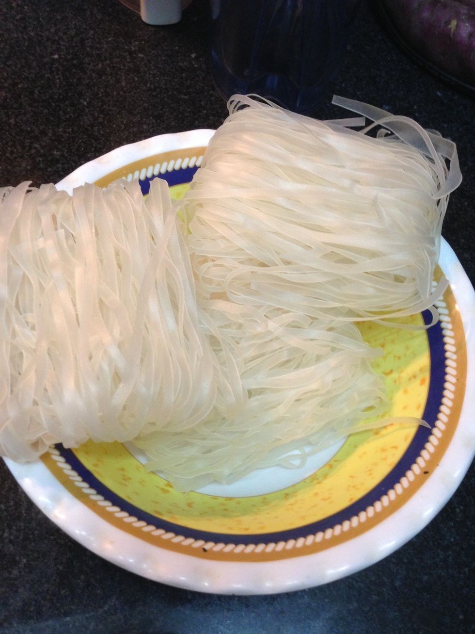 Boil water and then put in the dried Pho noodle.