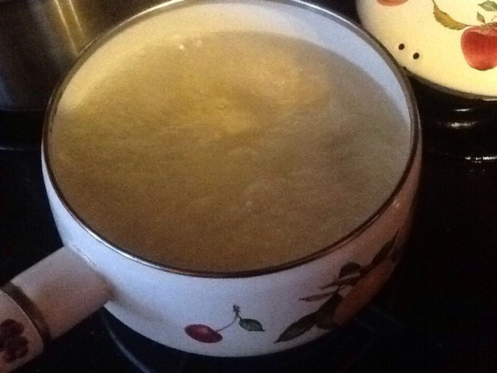 Boil water in a separate saucepan