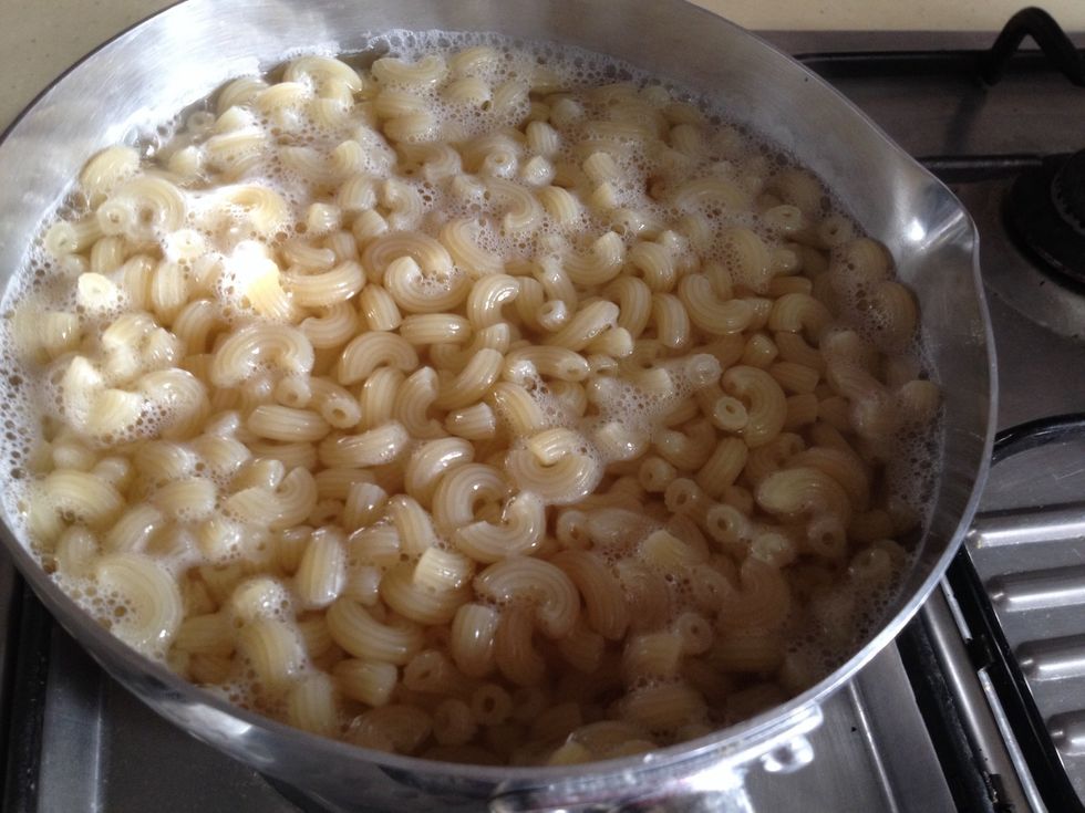 Boil your macaroni with a pinch of salt.