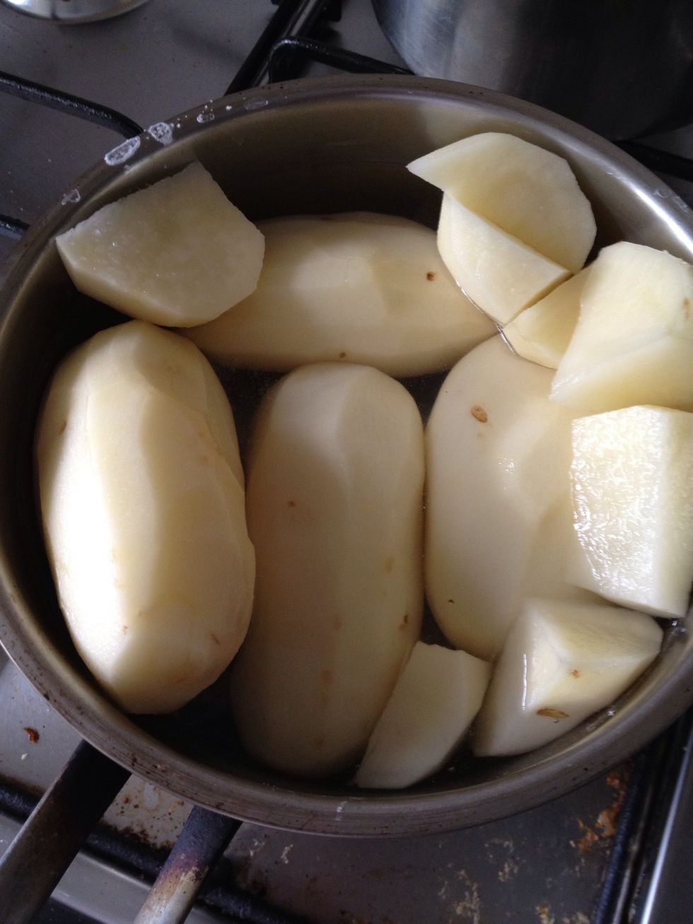 Boil your potatoes for 20mins. Add a little salt to taste
