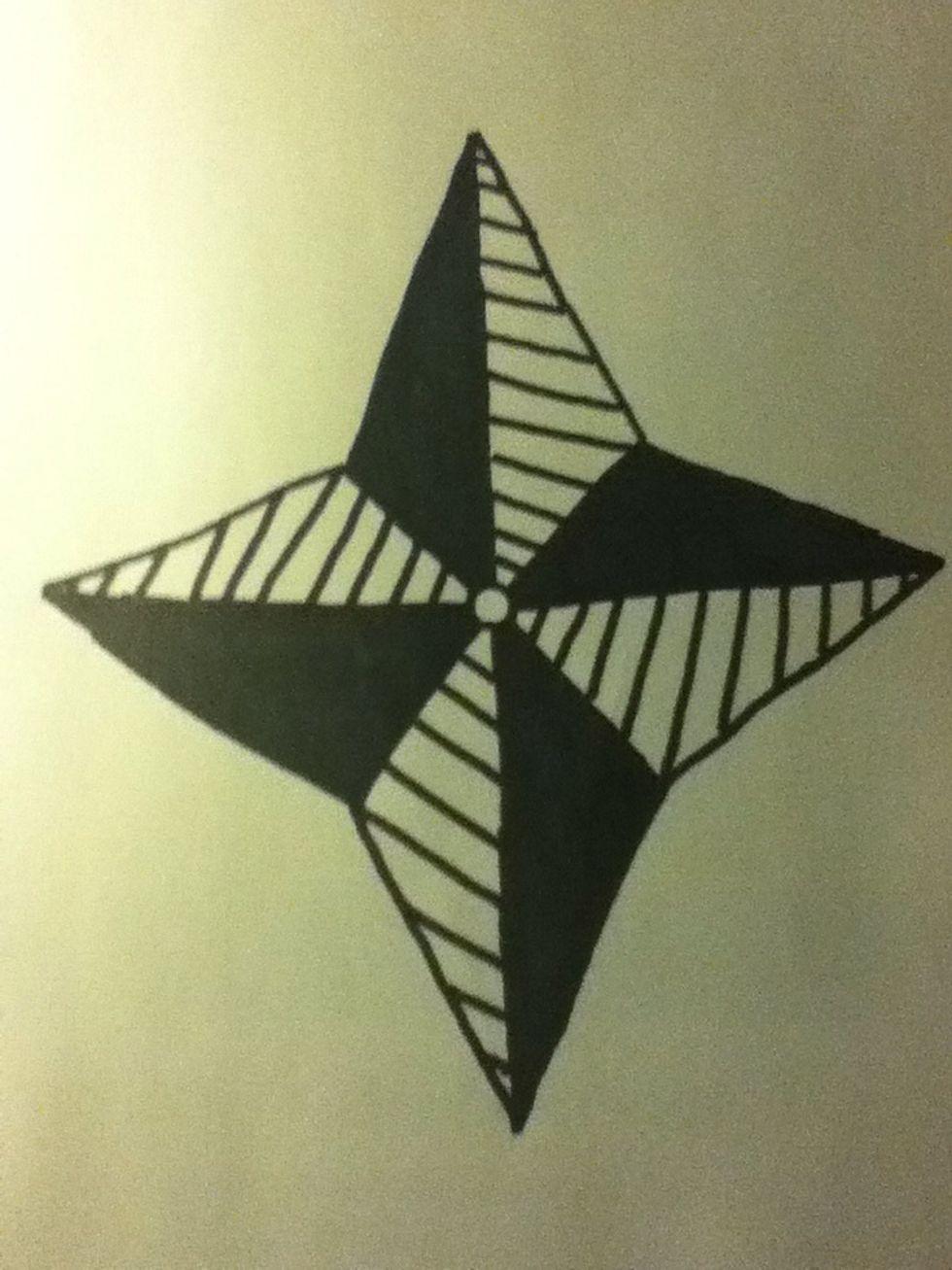 Bonus Material! If you want, you can draw some extra diagonal lines in the white spaces to make them pop.